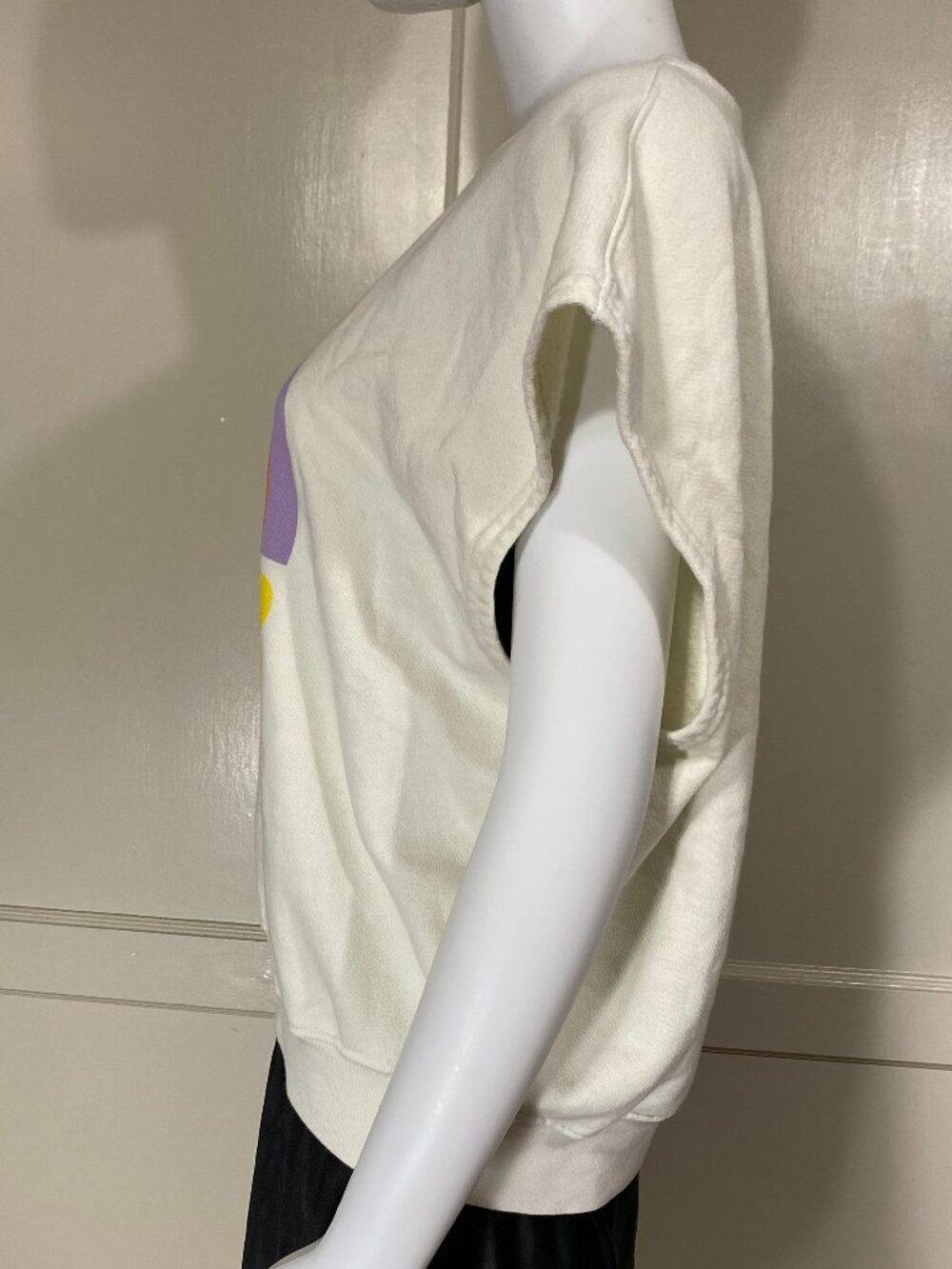 MOTHER The Drop Square Short Sleeve Over Mother Rainbow Sweatshirt M ($150) - Picture 3 of 12